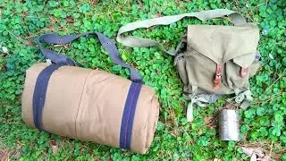 Traditional 1900s Bedroll & Haversack Camping