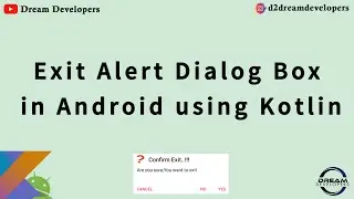 How to Use Exit Alert Dialog in Android using Kotlin Language || Alert Dialog in Android.