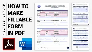 How to Create a Fillable PDF Form 2024 | Master Designs #adobe