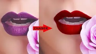 Easy way to change lips lipstick color in photoshop