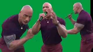 The Rock Sings GREEN SCREEN