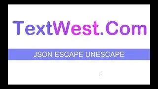 JSON Escape Unescape