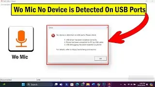 How To Fix Wo Mic Usb Problem no device is detected on usb ports | solved wo mic usb problem