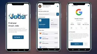 Job Portal App UI Design In Flutter - Job Finding App UI Design