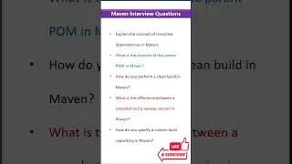 Top 5 important Maven Interview Questions #Maven #shorts #interview