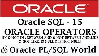 Oracle Operators in Oracle Database | Oracle Tutorial for Beginners