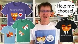 New origami tshirts! Which ones would you wear? Christmas gift ideas for origami lovers. :-)