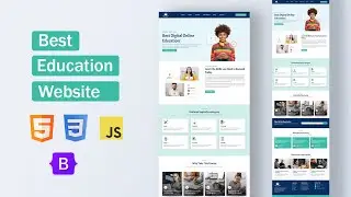 Create a Professional Education Website with HTML, CSS, JavaScript | Complete Tutorial