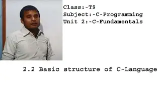 basic structure of c program | unit 2 part2