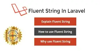 How To Use Fluent String In Laravel Step By Step In Hindi | Laravel Tutorial