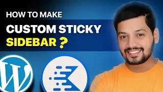 How to Create CUSTOM STICKY sidebar in kadence wp - Kadence Theme wordpress tutorial