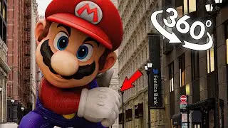 VR 360° MARIO Found YOU in Real Life! HELP, HELP...