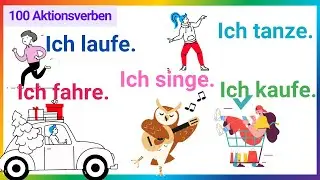 100 Aktionsverben auf Deutsch mit Sätzen | Was machst du gerade? | Tägliche Sätze A1-A2