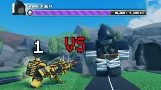 1 Minigunner VS Grave Digger - Tower Defense Simulator