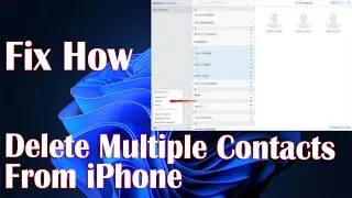 Delete Multiple Contacts From iPhone At Once - How To