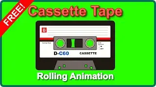 ✅ Music CASSETTE Green Screen Video Rolling TAPE 📼 Chroma Overlay Effect No Copyright FREE!!!