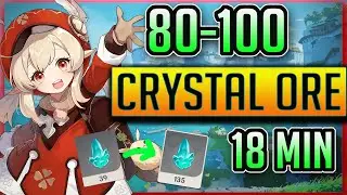 Genshin Impact Crystal Chunk Farm | 18 MIN | 80-100 ore | Easy MAP