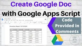 Create Google Doc from Google Sheets - Using Google Apps Script