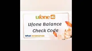 Ufone Balance Check Code 2021 | How to Check Ufone Balance | What Information