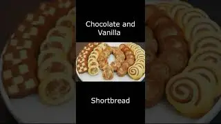 Easy Shortbread Petit Fours - Chocolate and Vanilla - beginner baking #shorts