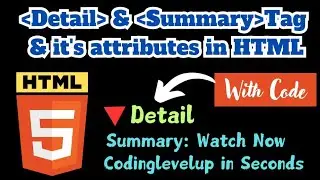 Details and Summary Tag in HTML | Detail Tag, Summary Tag