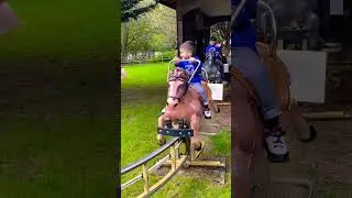 Cool Horse Ride 🙈🙈 Gulliver’s Land UK  #shorts #viralshorts #ytshorts #fyp #themepark