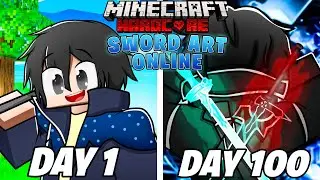 I Survived 100 Days In SWORD ART ONLINE Minecraft... This is what happened.