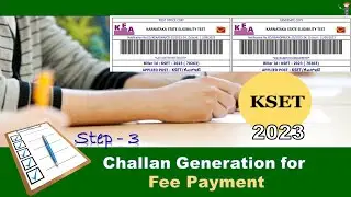 KEA-KSET Examination : Step - 3 Generating Postal Challan using Mobile Phone