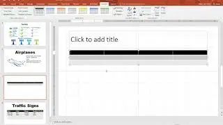 How to add a table into a PowerPoint Presentation