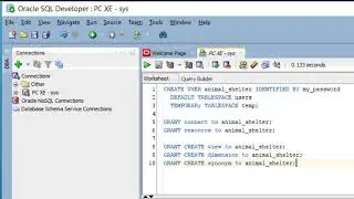 APEX01.SQL01: SQL commands to create a user (schema) and grant roles and privileges