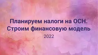 Планируем налоги для ЮЛ на общем режиме: НДС, налог на прибыль,налоги с зп. Строим финансовую модель