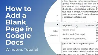 How to Add or Insert a Blank Page in Google Docs