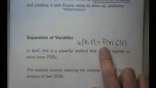 How to solve PDEs via separation of variables +  Fourier series. Chris Tisdell UNSW