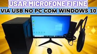 COMO CONECTAR E USAR O MICROFONE USB DA FIFINE NO COMPUTADOR COM SISTEMA WINDOWS 10