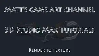 3D Studio Max - Render to texture tutorial