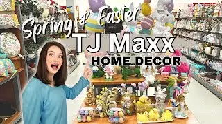 NEW TJ MAXX SPRING AND EASTER DECOR | SHOP WITH ME | SPRING DECORATING IDEAS