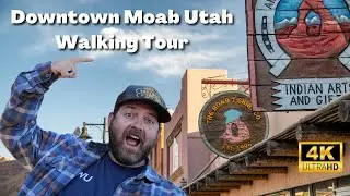 Downtown Moab Utah Walking Tour in 4k