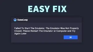 Fix GameLoop Launcher Error: Failed to start the emulator | PUBG Mobile