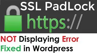 Tutorial | https SSL Lock is not Showing Error Fixed