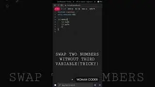 🔴How to swap two numbers without third variable 