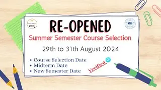 Reopened Summer Enrolment 2024 | Virtual University Registration Guide