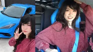 Emiru Shows Her New Corvette