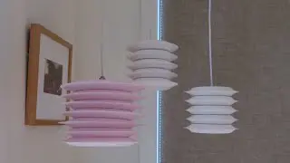 Modern pendant lamp made from paper plates - best of waste DIY (EzyCraft)