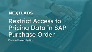 Restrict Access to Pricing Data in SAP Purchase Order | NextLabs Data Access Enforcer (DAE)