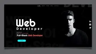 Create Responsive Portfolio Website (Hero Section) Using HTML CSS & JavaScript