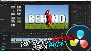 DaVinci Resolve - TEXT BEHIND OBJECT (Still or Moving) [ADVANCED Fusion]