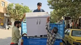 Buying the cabinet and the glass of the room with the help of the cameraman