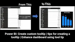 Power BI: Create custom tooltip | Tips for creating a tooltip | Enhance dashboard using tooltip