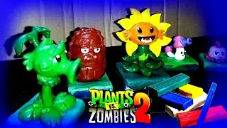 Plants vs zombies 2: Юрское болото из пластилина.Обзор фигурок.Растения против зомби 2 из пластилина