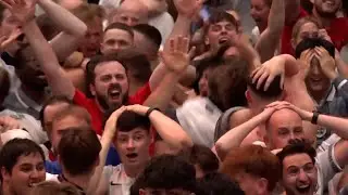 CRAZY SCENES 🤯 England fans REACT to Jude Bellinghams STUNNING injury time equaliser 🏆 Euro 2024